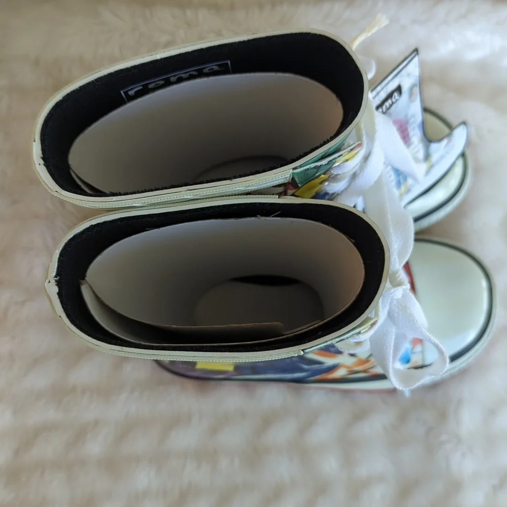 ROMA | Unisex Ilona Kids Art 1 Rainboots, Size 7, Multicolor